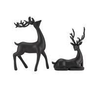 Surluoen Juego de Figuras de de 2 Estatuas de Ciervo de Resina, Escultura de Alce, Adornos de Ciervo para Sala de Estar, TV/Armario de Vino, DecoracióN del Hogar B