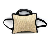 Surluoen Juguete de Entrenamiento para Perros Resistente al tiron con 3 Manijas Yute Almohada de mordida de