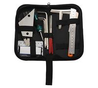 Surluoen Kit de Herramientas de Guitarra ReparacióN de Organizador de Cuerda AccióN de Regla ManóMetro de MedicióN Llave Hexagonal Juego de Archivos DiapasóN Traste Rocker NivelacióN
