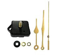 Surluoen Kit de Mecanismo de Movimiento de Reloj de Pared DIY de Cuarzo Que No Hace Tictac con 3 Doradas Repuesto de Piezas de Reparación de Reloj Silencioso