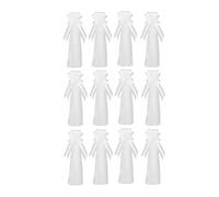 Surluoen Lazos de Banco de Boda Blancos Grandes con Lazos de Banco de Boda de Tul Decoraciones para Sillas y Pasillos Decoración de Coche de Boda