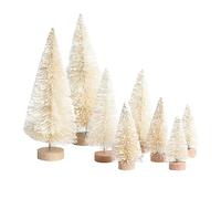 Surluoen Mini Decoraciones para áRboles de Navidad, Cepillos para, áRboles, Decoraciones de Mesa de Navidad, áRboles de Navidad Artificiales en Miniatura