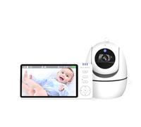 Surluoen Monitor de Vídeo para Bebés de 5 Pulgadas Audio Bidireccional Interior Vigilancia para Madres e Hijos 2,4G Mini Cámara de Seguridad para el Hogar PTZ