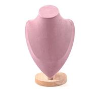Surluoen Organizador de Joyas, Soporte de ExhibicióN, Colgante, Pendientes, Collar, Maniquí para DecoracióN de Escaparate de Tienda, Soporte de Cadena con Base de Madera C