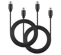 Surluoen Paquete de 2 Cables MIDI DIN de 5, Cable MIDI de 5 Macho a Macho de 3 Pies para Teclado MIDI, Sintetizador de Teclado, Sintetizador de Rack, Sintetizador de Rack
