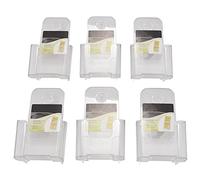 Surluoen Paquete de 6 Premium TríPtico 4 Pulgadas de Porta Folletos,De PláStico Montaje en Pared Organizador de Encimera Transparente Porta Folletos Soporte de ExhibicióN de PláStico