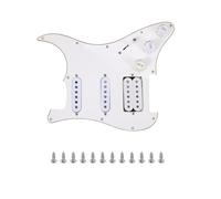 Surluoen Pastillas de Guitarra EléCtrica Placa Protectora Cargada Precableada Conjunto de Placa Rascada 11 Orificios HSS