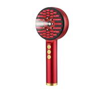 Surluoen Peine Masajeador de Cabelludo con VibracióN EMS, Nano Atomizado, PortáTil, con Luz Roja y Azul, Masajeador de FolíCulos AntipéRdida