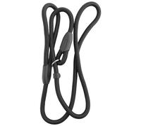 Surluoen Pet Collarin Cuerda de Nylon Resbalon del Perro Entrenamiento Walking Lead with P 1cm Chain Negro