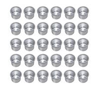 Surluoen Portavelas para Velas CóNicas, Portavelas, Velas de Té, Velas de Mesa con InsercióN de Velas, Portavelas 30 Piezas Plata