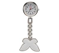 Surluoen Reloj Bolsillo Metal Tipo Enfermera Mariposa Risa Esfera Redondo