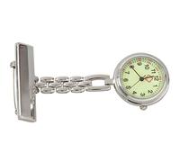 Surluoen Reloj Cuarzo Acero Broche p Enfermera portatil Luminoso