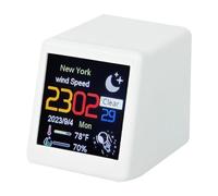 Surluoen Reloj Inteligente de EstacióN MeteorolóGica WiFi DIY Lindas Animaciones GIF DecoracióN de Escritorio FuncióN de áLbum ElectróNico Mini Reloj B