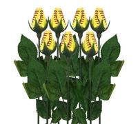Surluoen Rosa de Softbol Rosa de Deportiva Flores de Softbol Artificiales Hechas A Mano Regalo para la Graduación del Equipo de Fanáticos de Mamás de Softbol,A