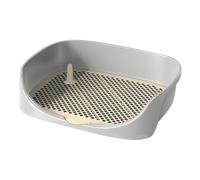 Surluoen Soporte para Almohadilla de Entrenamiento para IR Al Baño de Perros: Bandeja para IR Al Baño de Cachorros en Interiores con Rejillas de para Patas y Pisos Limpios B