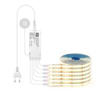 Surluoen Tira LED COB Regulable con Sensor Táctil Debajo del Gabinete, Adecuada para Dormitorio, Armario, Contorno de Cocina Interior, Enchufe de la UE