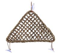 Surluoen Tumbona de de la Hamaca del DragóN Barbudo, Fibras de Hierbas Marinas 100% Naturales para, Gecos, Hojas de Plantas de Terrario Triangular y PláStico