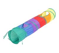Surluoen Túnel Tubo para Mascotas Juguete Plegable Juguete Interior Gatito Al Aire Libre Juguete Educativo Ejercicio Entrenamiento Y Correr con Una Bola Divertida Y Dos Orificios