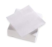 Surlys - Servilletas de moda Unies - Color Blanco - Servilletas de gota microgofrada, certificado Ecolabel - Paquete de 24 paquetes de 50 servilletas tamaño 38 x 38 cm