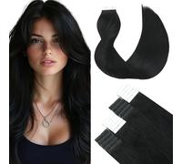 SURNEL Extensiones Adhesivas Pelo Natural Negro Profundo 55cm 50g 20Piezas Tape in Hair Extensiones Adhesivas Pelo Remy Natural Cabello Humano（T#1-55cm）