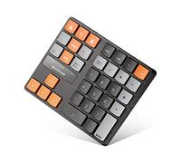 SurnQiee Teclado numérico Bluetooth, teclado numérico inalámbrico de 35 teclas, contabilidad financiera, teclado numérico recargable para laptop, computadora, computadora portátil