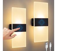 SURPALIG Lámpara de pared interior con detector de movimiento, 4000mAh de batería, lámpara de pared sin necesidad de conexión eléctrica y sin cables con interruptor para iluminación de escaleras