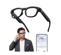 SURPAO Gafas inteligentes AI con cámara, grabación de audio y vídeo fotográfico, asistente de voz IA, traducción, notas de reuniones, transmisión en vivo, audio Bluetooth