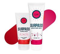SURPASS - Set de Cuidado Ciclista para Mujer - Crema para Badana y Gel de Ducha Deportivo - Más Confort y Rendimiento en Rutas Largas - Efecto Antirozaduras y Limpieza Regeneradora - 170ml + 250ml