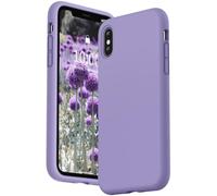 SURPHY Coque iPhone XS Coques iPhone X, Coque Ultra Fine Bumper Anti-Rays Silicone Liquide, antichoc Slim Mince Housse Housse Protection pour iPhone XS et iPhone X, Violet Clair