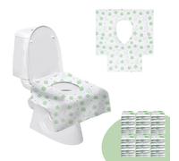 Surplex 40 unidades de almohadillas desechables para inodoro, universales, fundas de asiento de inodoro de gran tamaño, alfombrilla de papel higiénico para viajes y baños públicos, empaquetados