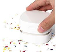 Surplex Aspiradora de Mesa Eléctrica Mini Limpiador de Polvo, Recargable Miniaspirador Inalámbrica Limpiador Portátil de Polvo, Virutas de lápiz, Migas, para Alumnos, Laptop, Escritorio