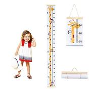 Surplex Bebé Gráficos de Crecimiento Altura para Colgar en la Pared, Regla Medidora Madera Animal Jirafa Tabla de Crecimiento Infantil Extraíble Decorar Dormitorio Guardería Escuela Medir Estatura