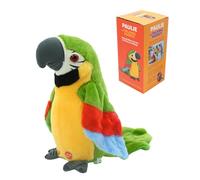 Surplex Eléctrico parlante Loro Juguete, repetición de Voz y Canto en inglés, Registro de Juguete de pájaro alas de Animales agitando pájaro de Peluche