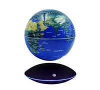 Surplex Globo mundial flotante luminoso con 7 luces de color, control táctil y globo de luz nocturna degradada, campo de levitación magnético, mapa del mundo para educación y regalo, decoración