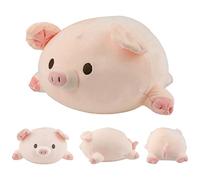 Surplex Juguete de Peluche de Cerdo Animal de Peluche Rosa, Suave Almohada de Cerdo Cómoda Abrazando Almohada Juguete, Decoración para El Hogar Cumpleaños Niños, 40cm