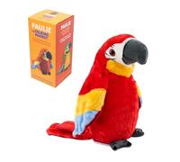 Surplex Juguete Electrónico de Peluche de Loro Parlante con Grabación Interactiva - Regalo Que Repite Sonidos y Reproduce Canciones, Alas Inteligentes Que se Mueven y Hablan Repetidamente