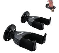 Surplex Soporte de pared para guitarra con bloqueo automático - Soporte universal de pared para guitarra acústica, guitarra eléctrica, bajo, guitarra clásica, ukelele y más, 2 unidades