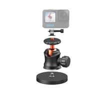 Surplex Soporte magnético para cámara con Adaptador de cámara de acción, Soporte magnético con Cabezal de Bola Giratorio de 360° con Revestimiento para GoPro Hero / Insta360 /