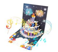 Surplex Tarjetas de cumpleaños, tarjeta de cumpleaños musical y ligera, regalos de cumpleaños para mujeres, hombres, marido, esposa, niños, tarjetas de felicitación 3D de con sobres