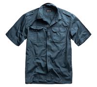 Surplus Básico Camisa Manga corta Hombres Casual Exterior Ejército Azul Marino