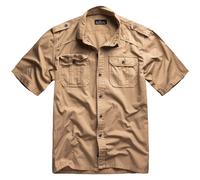 Surplus Básico Camisa Manga corta Hombres Casual Trabajo Ejército Exterior Beige