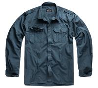 Surplus Básico Camisa Manga Larga Hombres Casual Exterior Ejército Azul Marino