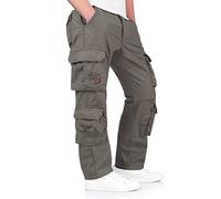 Surplus Hombre Airborne Slimmy Pantalones Oliva Lavado tamaño M