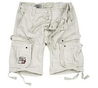 Surplus Hombre en el Aire Vintage Cortos Cargo - Blanco Apagado, L