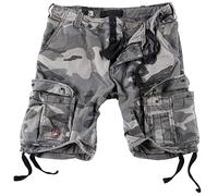 Surplus Hombres Airborne Vintage Pantalones Cortos Lavado Night Camo tamaño XL