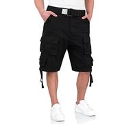 Surplus - Pantalón Corto Cargo para Hombre, Talla S, Color Negro (Schwarz Gewaschen)