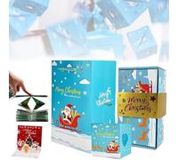 Surprise Gift Box Explosion,Folding Bouncing Red Envelope Gift with Pop-Up Cash Boxes,Creative Explosion Money Box with Confetti for Christmas Birthday Valentine 2026 New (Blue,6 Boxes)