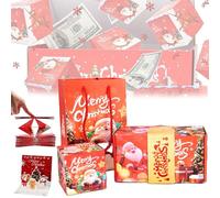 Surprise Gift Box Explosion,Folding Bouncing Red Envelope Gift with Pop-Up Cash Boxes,Creative Explosion Money Box with Confetti for Christmas Birthday Valentine 2026 (Red-B,6 Boxes)