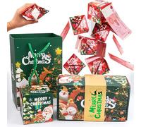 Surprise Gift Box Explosion for Money, Unique Folding Bouncing Red Envelope Gift Box for Cash Pop Up Christmas Money Boxes for Birthday Anniversary Valentine (Green B,20 Boxes)