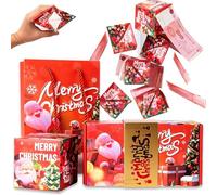 Surprise Gift Box Explosion for Money, Unique Folding Bouncing Red Envelope Gift Box for Cash Pop Up Christmas Money Boxes for Birthday Anniversary Valentine (Red A,10 Boxes)